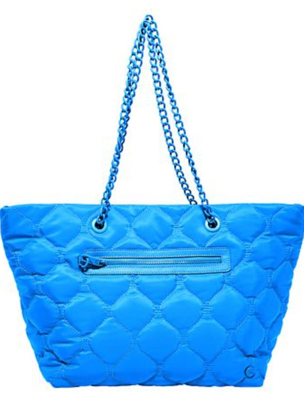 Samantha Brown Quilted Tote Handbag Ocean Blue NWT